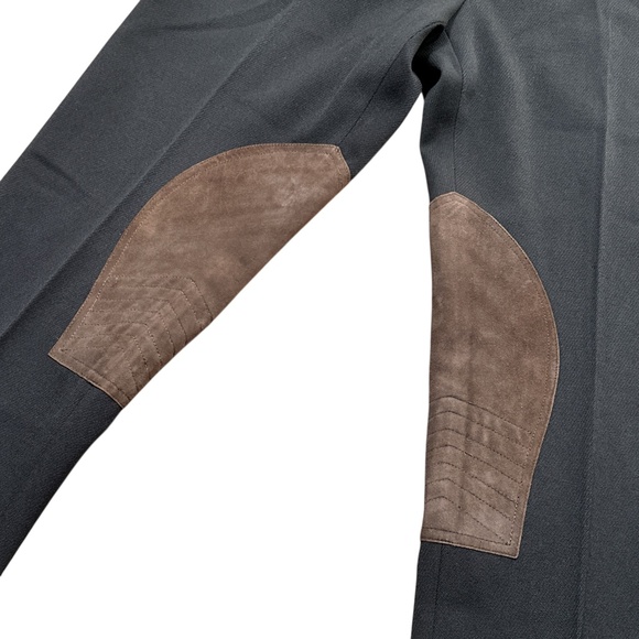 Polo Ralph Lauren Thick Twill Wool Suede Leather Riding Pants Mens 34 - Picture 4 of 12